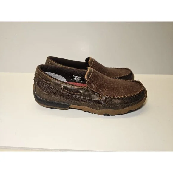 Twisted x Women's Slip-On Tooled Driving Moc SMUWDMS4 Brown Size 7.5 M - Picture 6 of 10